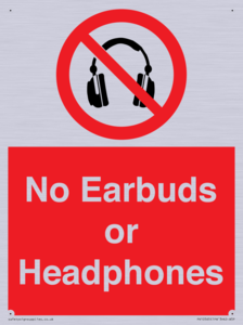 No Earbuds or Headphones